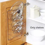 Maximize Kitchen Space with This Durable Stainless Steel Lid and Pan Organizer
