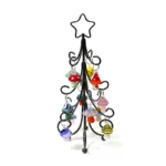 Charming Bronze Christmas Ornaments with Colorful Mini Mushroom Accents for Festive Decor
